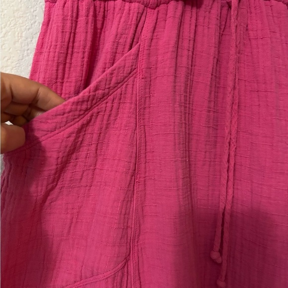 Anthropologie Daily Practice Pink Sleeveless High-Low Cotton Sundress w/ Pockets - Picture 7 of 16